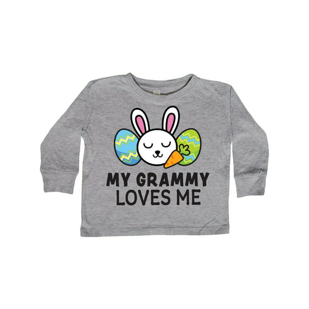 inktastic My Grammie Loves Me with Bunny and Easter Eggs Toddler T-Shirt 
